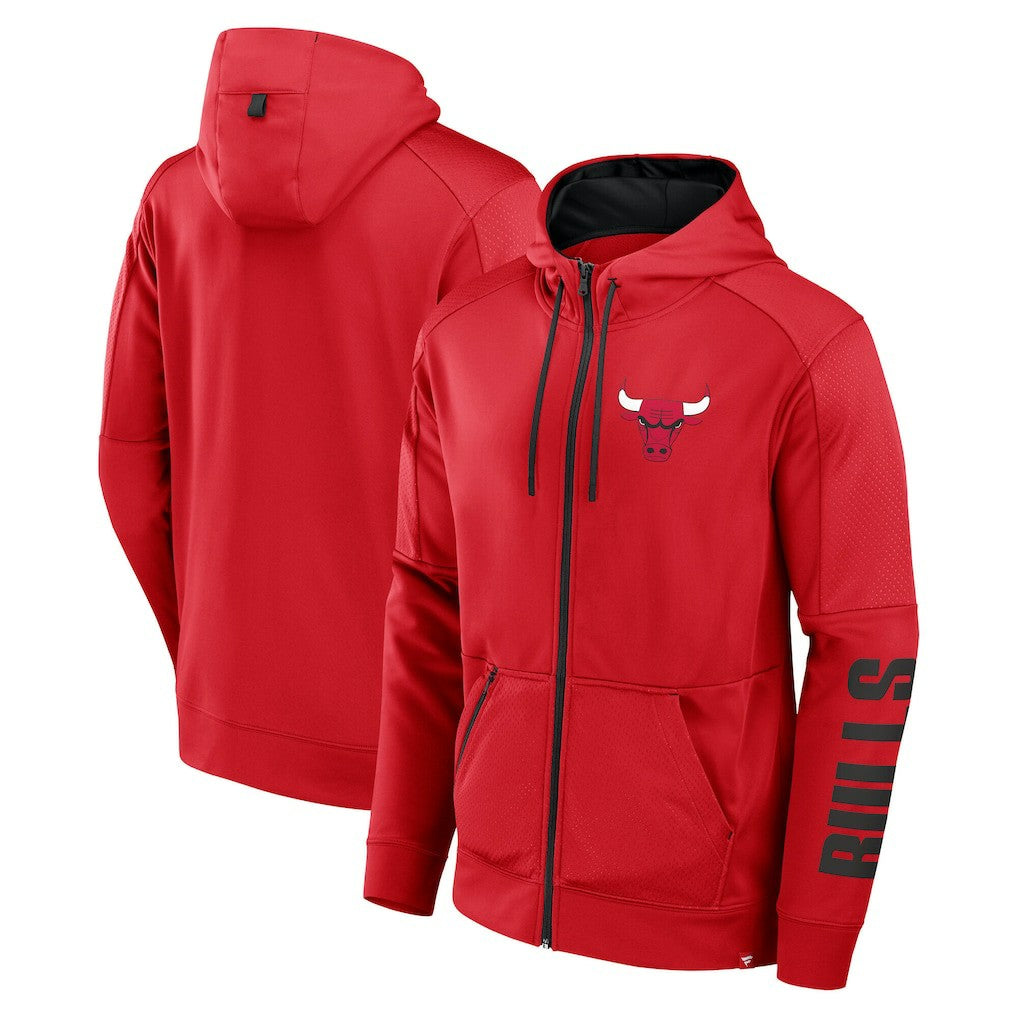 Chicago Bulls Baller Defender Performance Full-Zip Hoodie Red - Fanatics