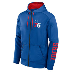 Philadelphia 76ers Baller Defender Performance Full-Zip Hoodie Royal - Fanatics
