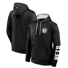 Brooklyn Nets Baller Defender Performance Full-Zip Hoodie Black - Fanatics
