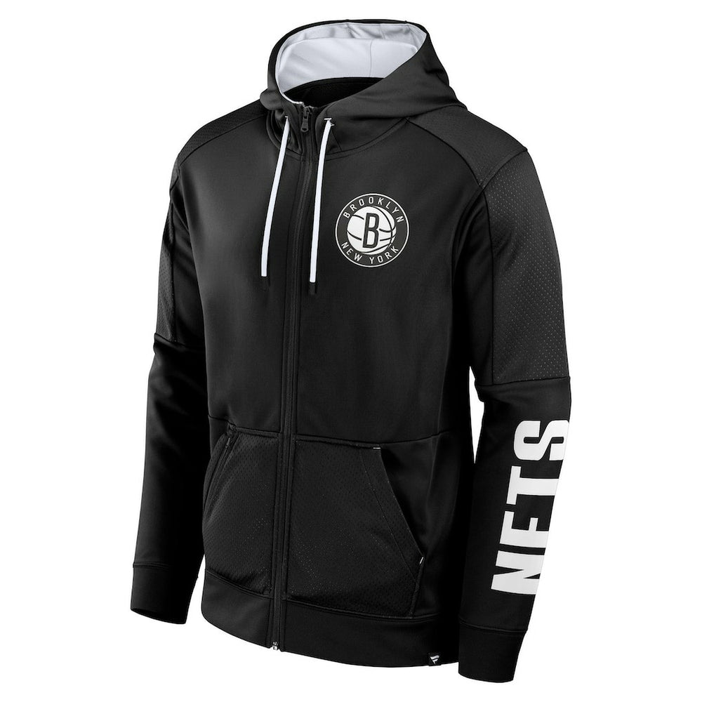 Brooklyn Nets Baller Defender Performance Full-Zip Hoodie Black - Fanatics