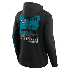 Charlotte Hornets Game Time Crossover Pullover Hoodie Black - Fanatics