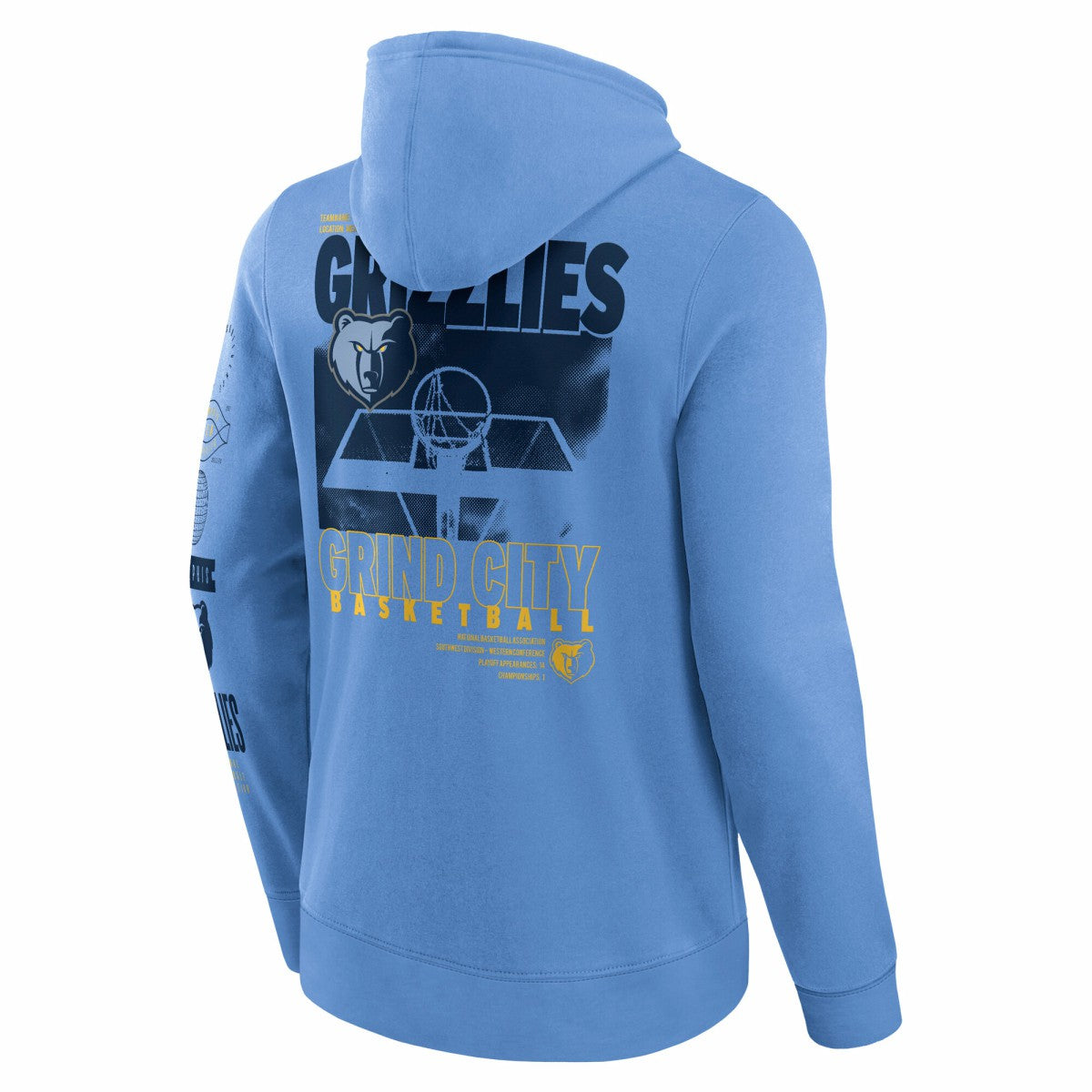 Memphis Grizzlies Game Time Crossover Pullover Hoodie Blue - Fanatics outlet