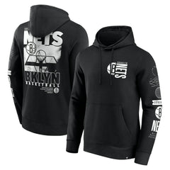 Brooklyn Nets Game Time Crossover Pullover Hoodie Black - Fanatics