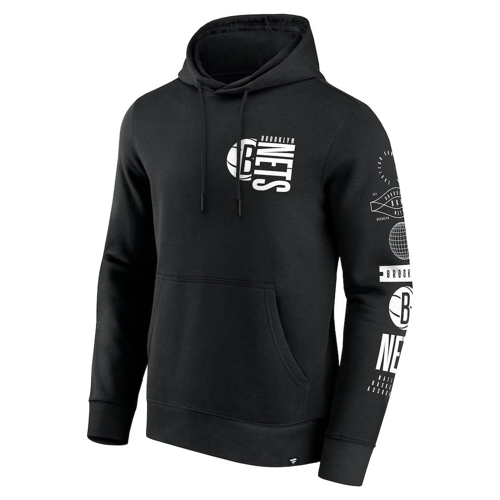 Brooklyn Nets Game Time Crossover Pullover Hoodie Black - Fanatics