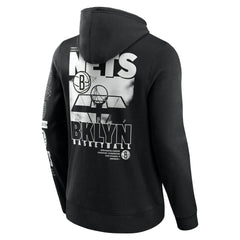 Brooklyn Nets Game Time Crossover Pullover Hoodie Black - Fanatics