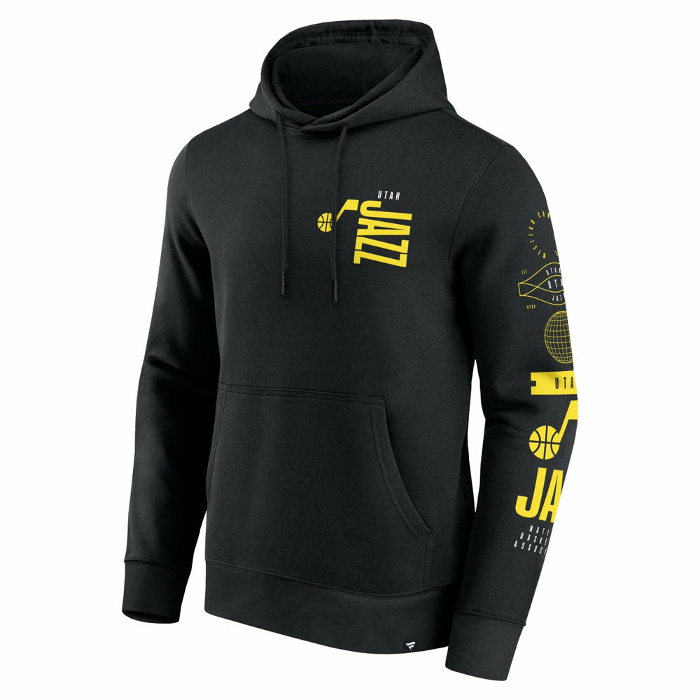 Utah Jazz Game Time Crossover Pullover Hoodie Black - Fanatics