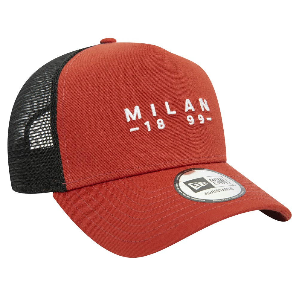 AC Milan New Era 9FORTY A-Frame Trucker Adjustable Hat Brown - New Era on sale