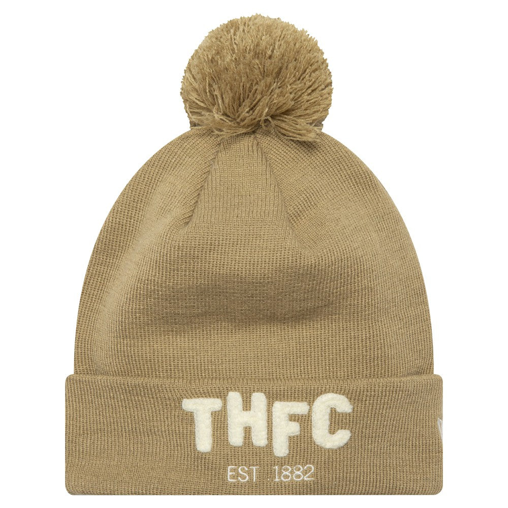 Tottenham Hotspur New Era Boucle Cuffed Knit Hat with Pom Tan - New Era for sale