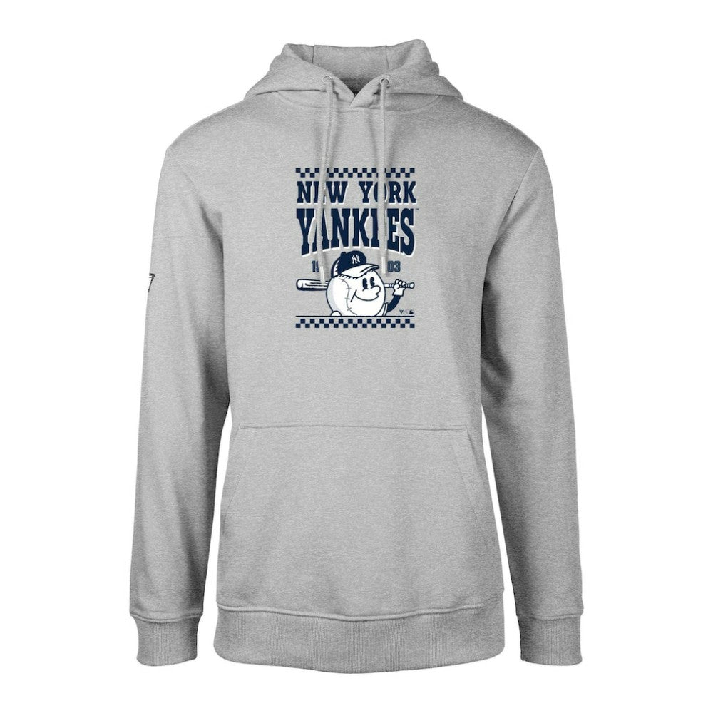New York Yankees Levelwear  Podium Inaugural Pullover Hoodie - Gray Hoodies