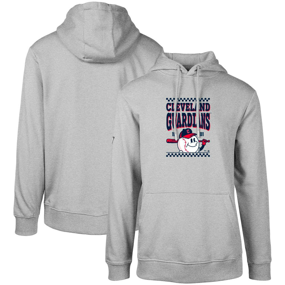 Cleveland Guardians Levelwear  Podium Inaugural Pullover Hoodie - Gray Hoodies