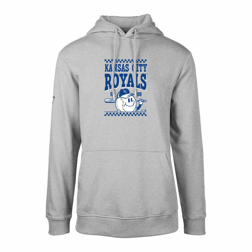 Kansas City Royals Levelwear  Podium Inaugural Pullover Hoodie - Gray Hoodies