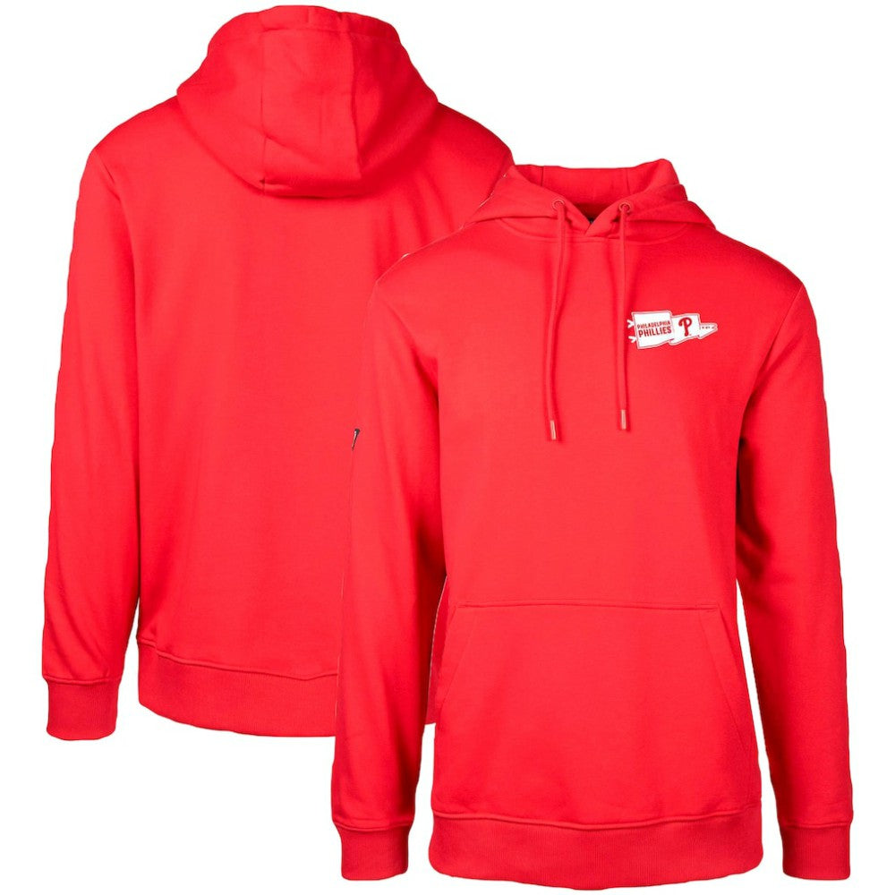 Philadelphia Phillies Levelwear  Podium Rafters Pullover Hoodie - Red Hoodies