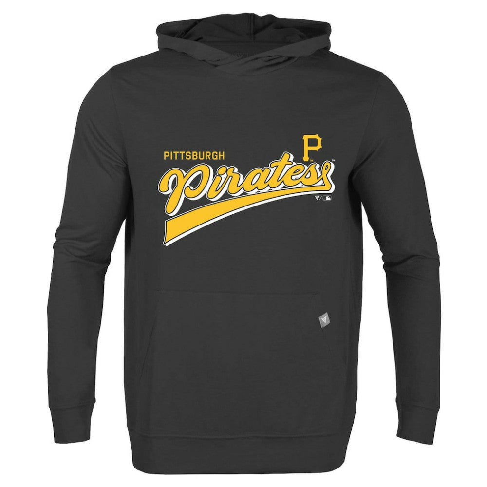 Pittsburgh Pirates Levelwear  Relay 2.0 Retro Pullover Hoodie - Black Hoodies