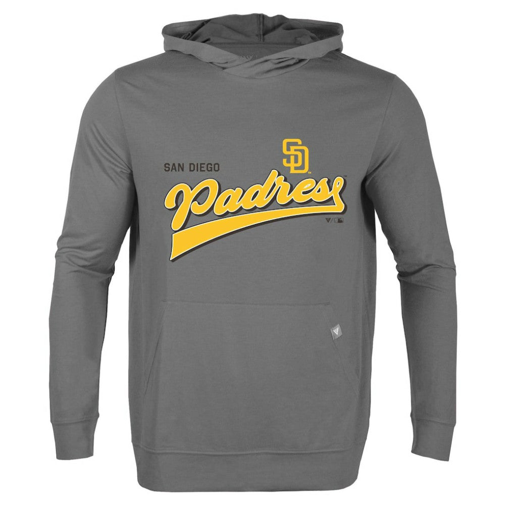 San Diego Padres Levelwear  Relay 2.0 Retro Pullover Hoodie - Gray Hoodies