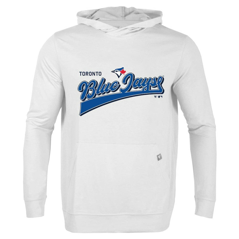 Toronto Blue Jays Levelwear  Relay 2.0 Retro Pullover Hoodie - White Hoodies