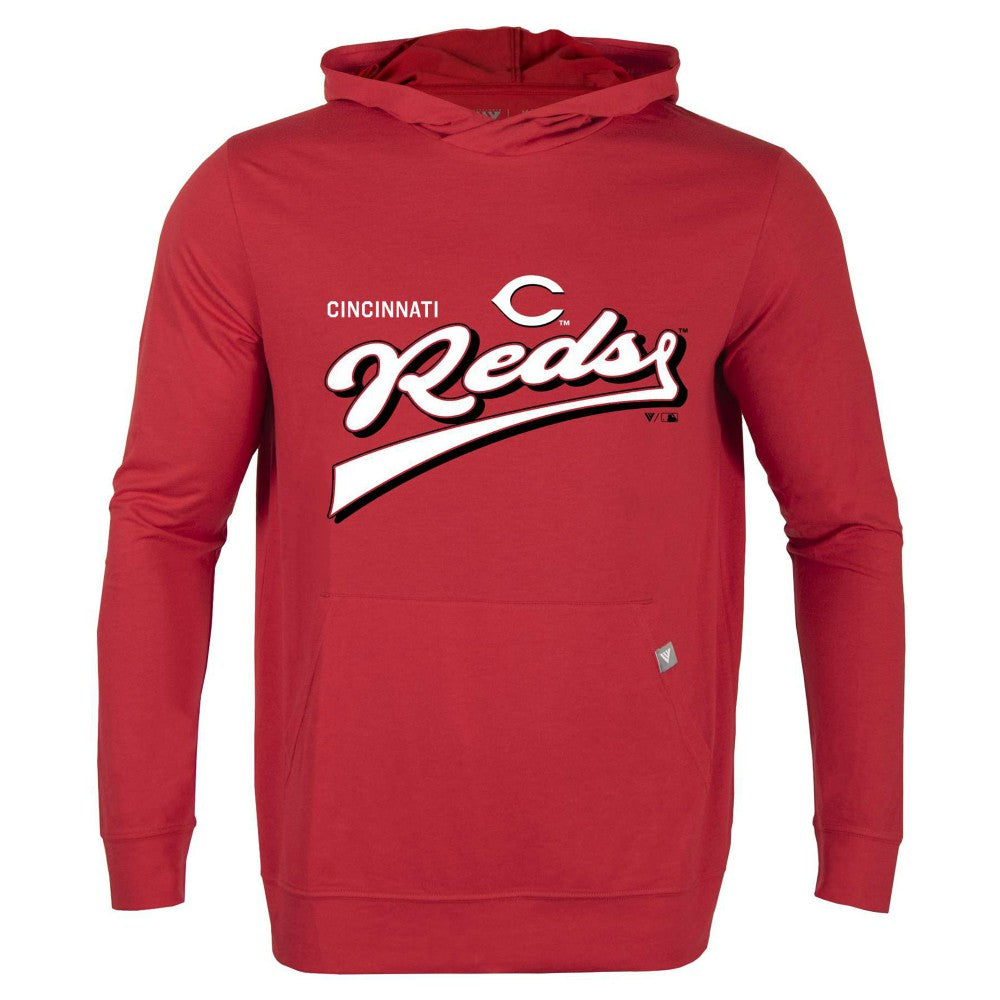 Cincinnati Reds Levelwear  Relay 2.0 Retro Pullover Hoodie - Red Hoodies