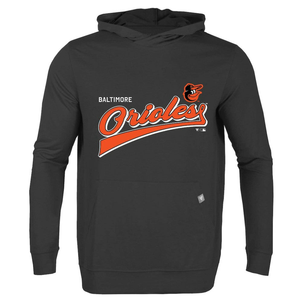 Baltimore Orioles Levelwear  Relay 2.0 Retro Pullover Hoodie - Black Hoodies