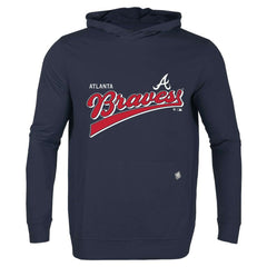 Atlanta Braves Levelwear  Relay 2.0 Retro Pullover Hoodie - Navy Hoodies