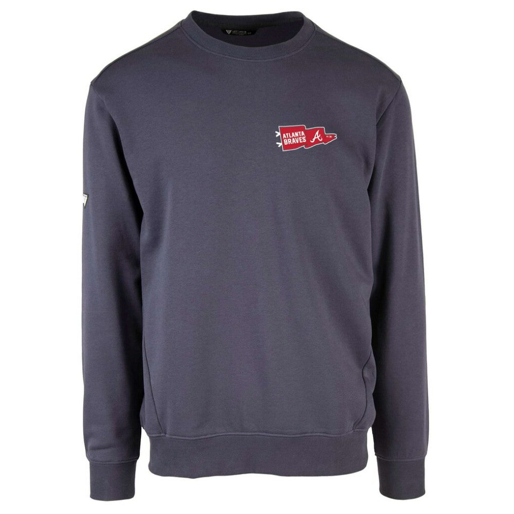 Atlanta Braves Levelwear  Zane Rafters Pullover Sweatshirt - Navy Pullover