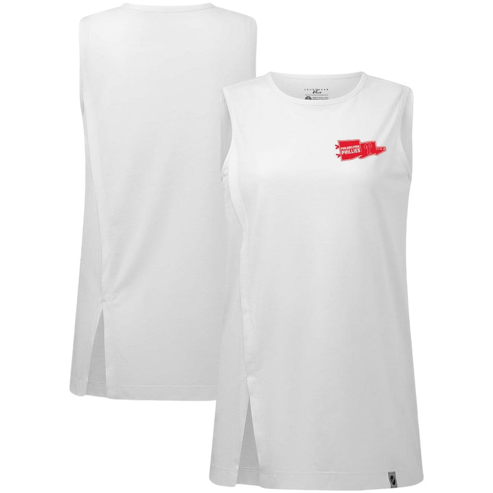 Philadelphia Phillies Levelwear Women's  Influx Rafters Tank Top - White Tanks