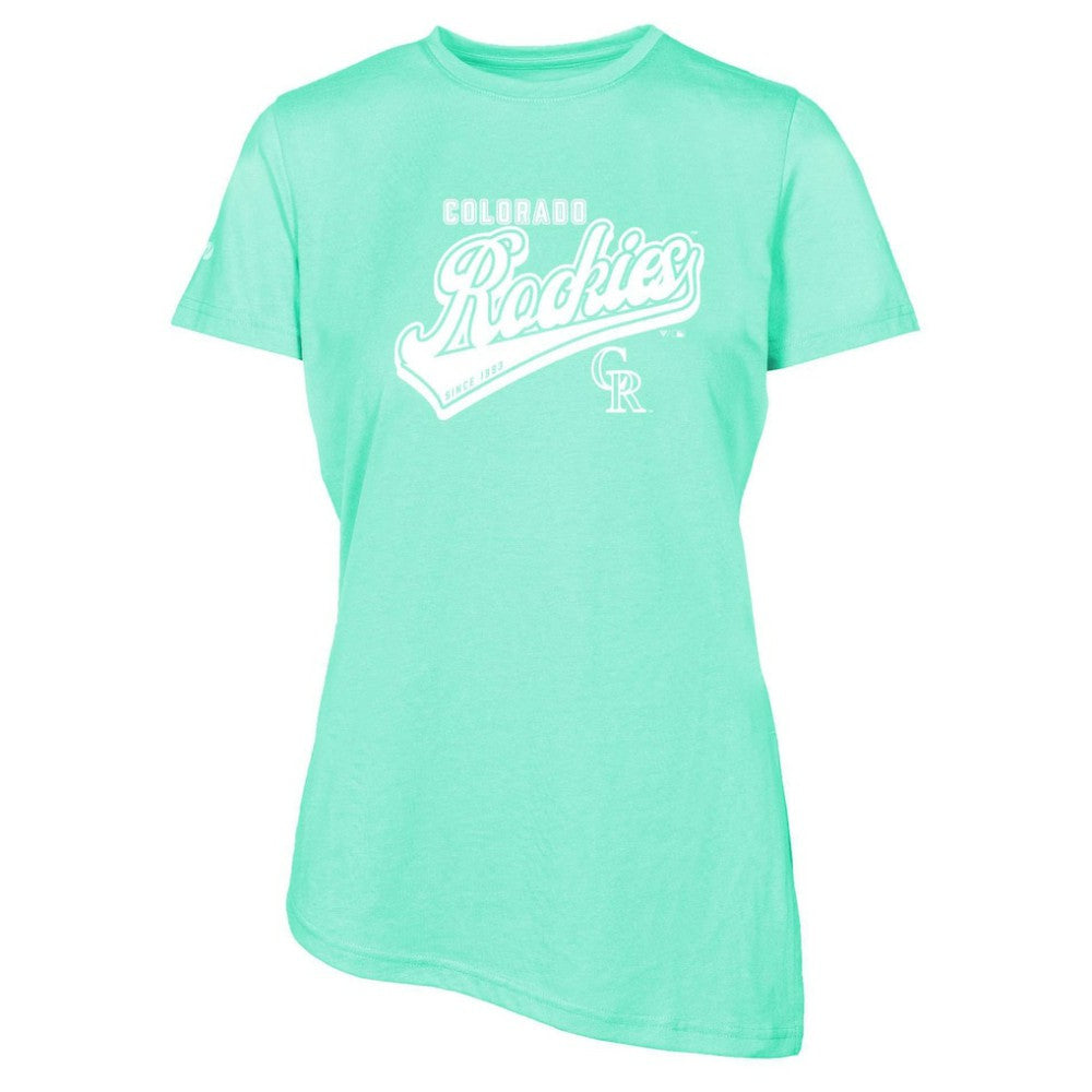 Colorado Rockies Levelwear Women's  Birch Sweep T-Shirt - Mint T-shirts