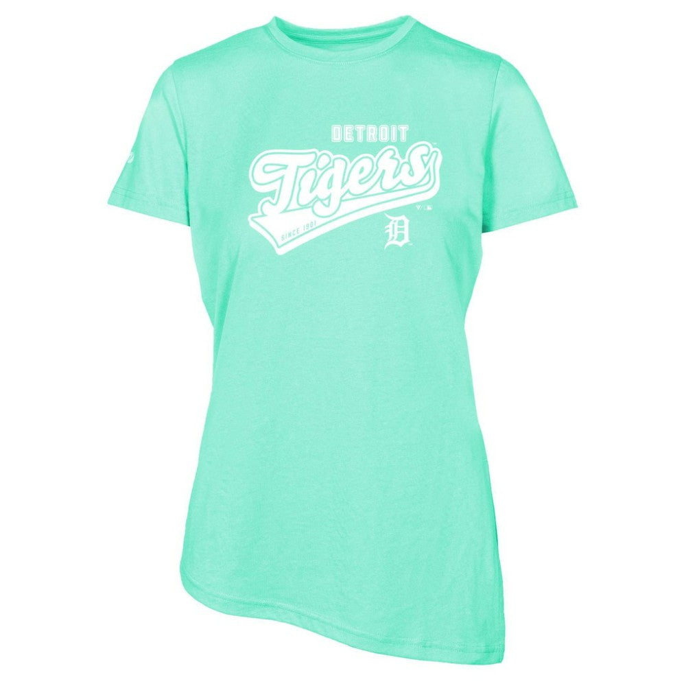 Detroit Tigers Levelwear Women's  Birch Sweep T-Shirt - Mint T-shirts