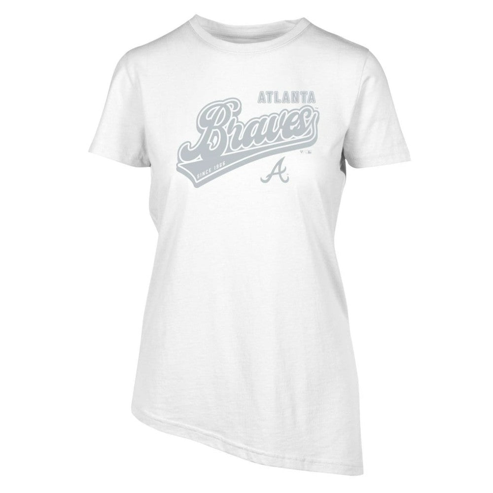 Atlanta Braves Levelwear Women's  Birch Sweep T-Shirt - White T-shirts