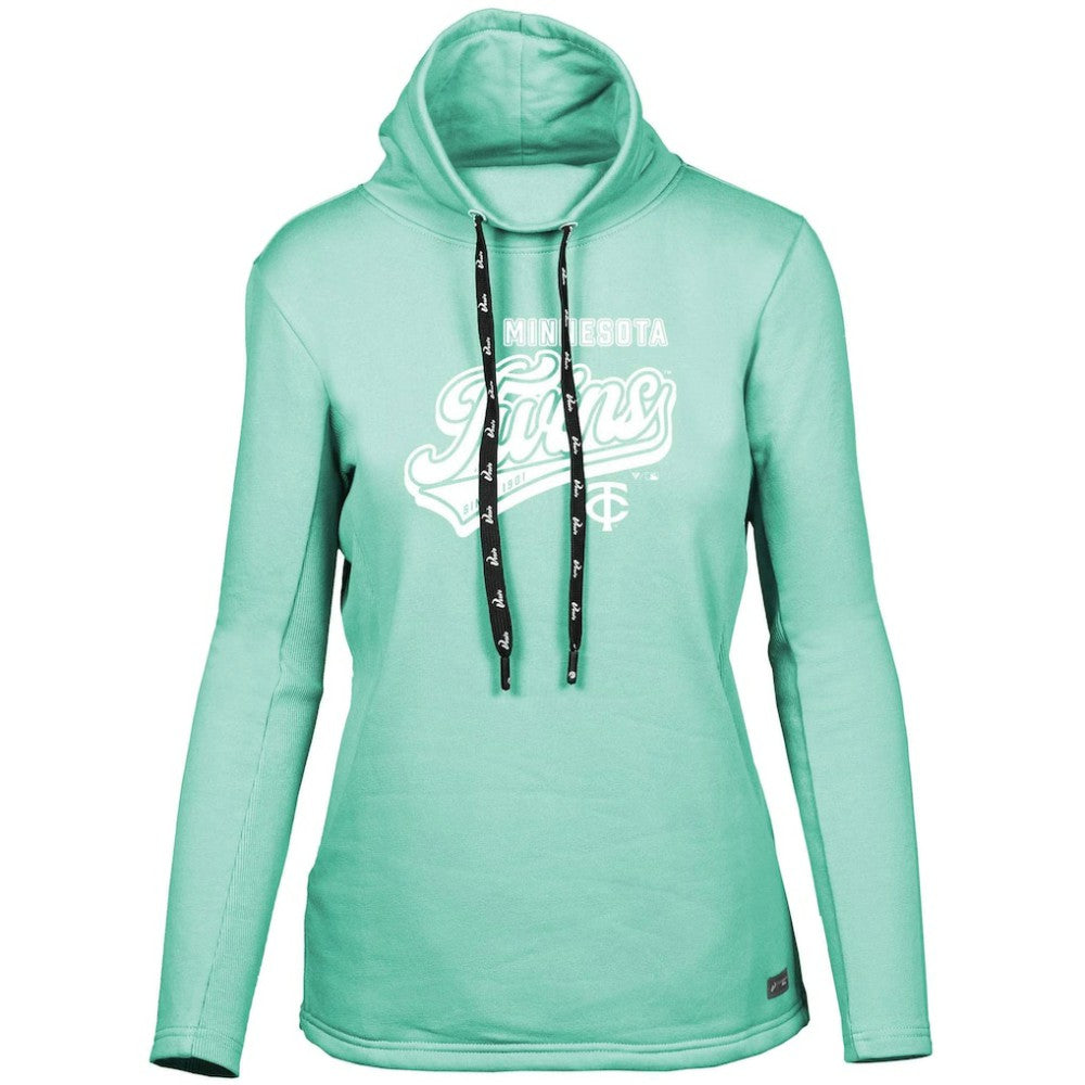 Minnesota Twins Levelwear Women's  Loop Sweep Pullover Sweatshirt - Mint Pullover