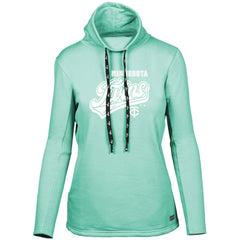Minnesota Twins Levelwear Women's  Loop Sweep Pullover Sweatshirt - Mint Pullover