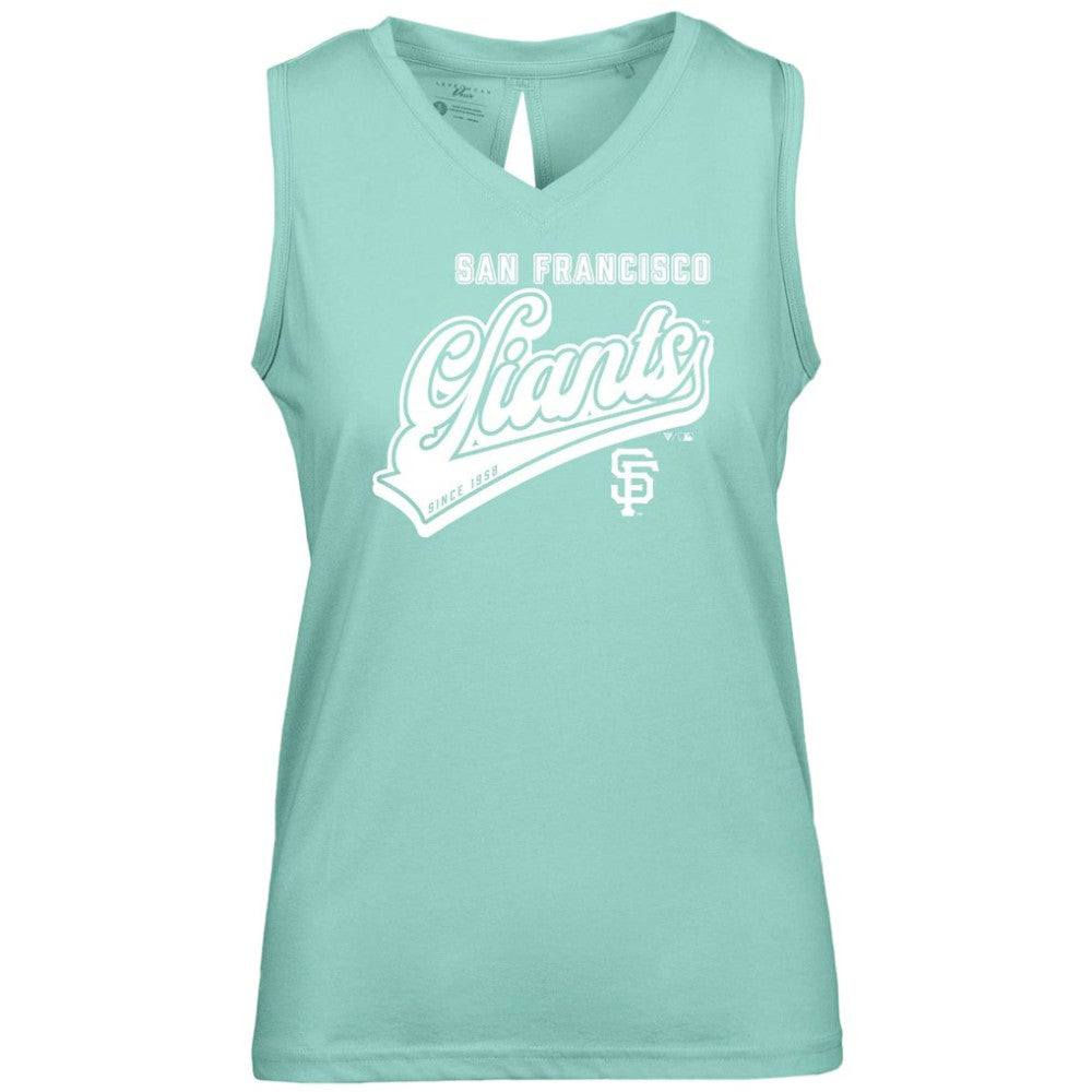 San Francisco Giants Levelwear Women's  Paisley Sweep V-Neck Tank Top - Mint Tanks