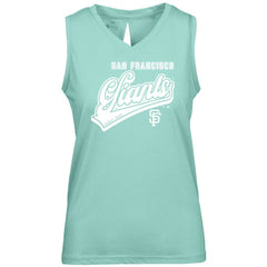 San Francisco Giants Levelwear Women's  Paisley Sweep V-Neck Tank Top - Mint Tanks