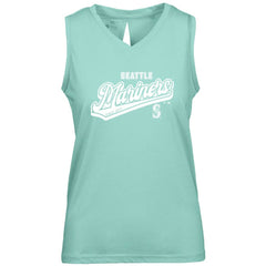 Seattle Mariners Levelwear Women's  Paisley Sweep V-Neck Tank Top - Mint Tanks