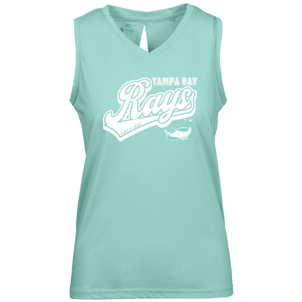 Tampa Bay Rays Levelwear Women's  Paisley Sweep V-Neck Tank Top - Mint Tanks