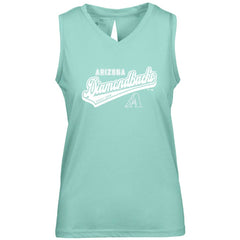Arizona Diamondbacks Levelwear Women's  Paisley Sweep V-Neck Tank Top - Mint Tanks