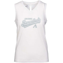 Arizona Diamondbacks Levelwear Women's  Paisley Sweep V-Neck Tank Top - White Tanks