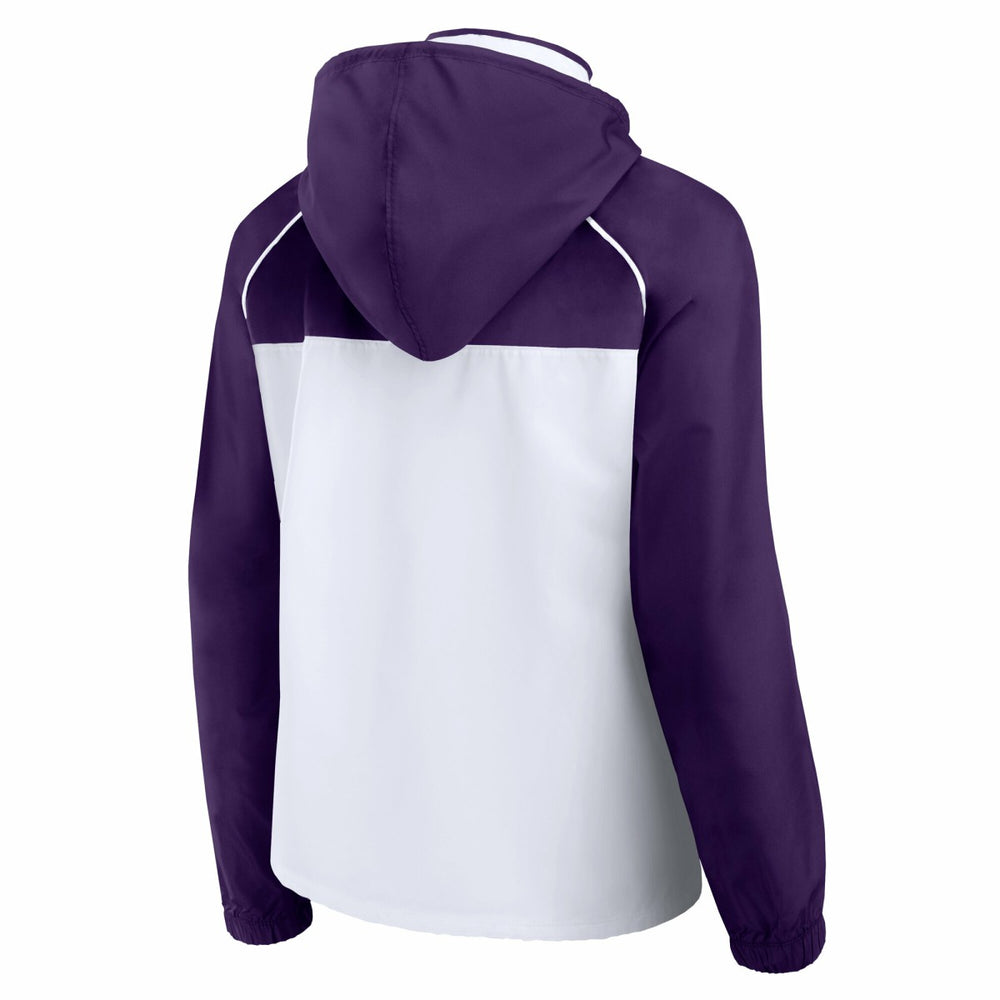 Phoenix Suns Women's Anorak Raglan Full-Zip Hoodie Jacket White/Purple - Fanatics