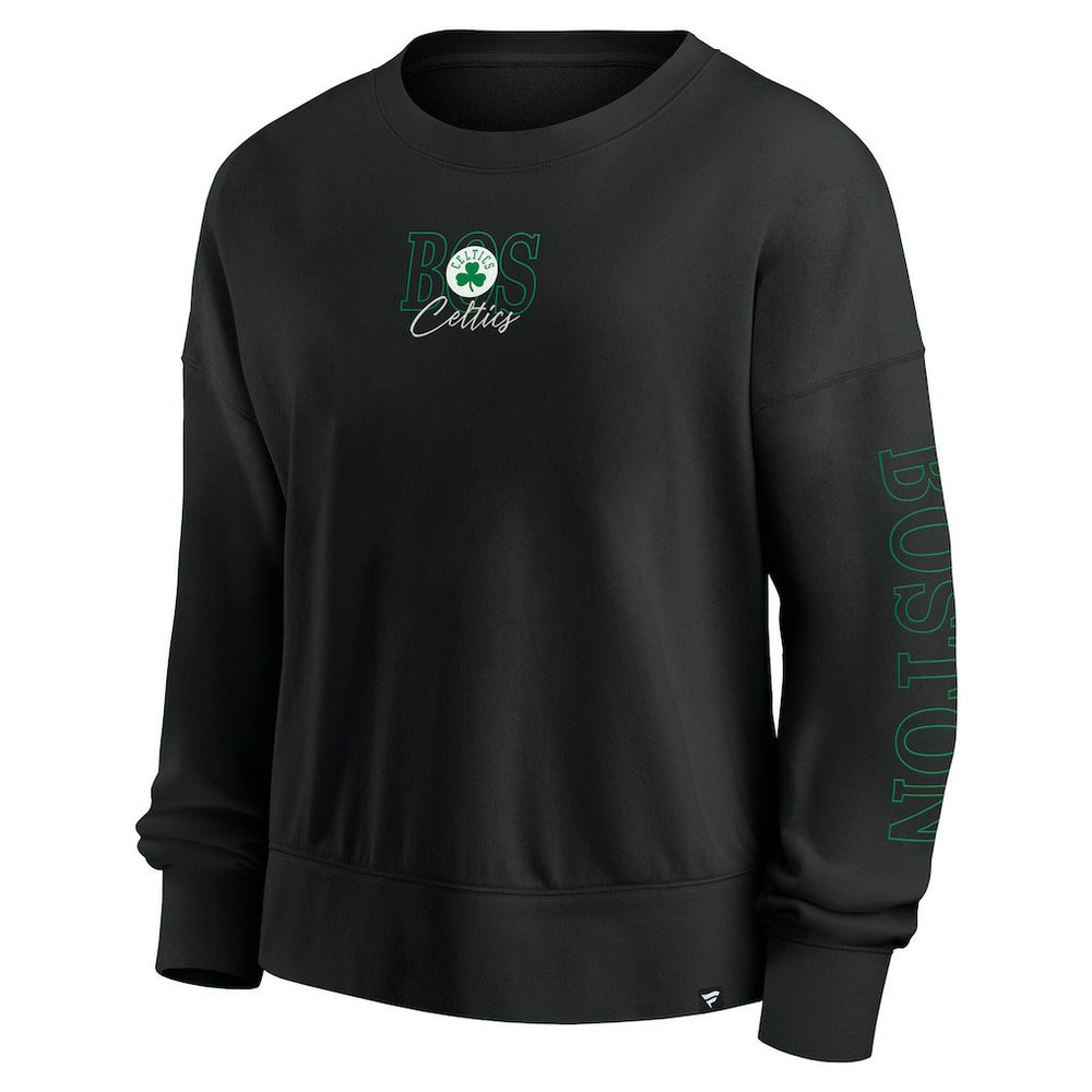 Boston Celtics Women's Oversized Game Day Pullover Sweatshirt Black - Fanatics