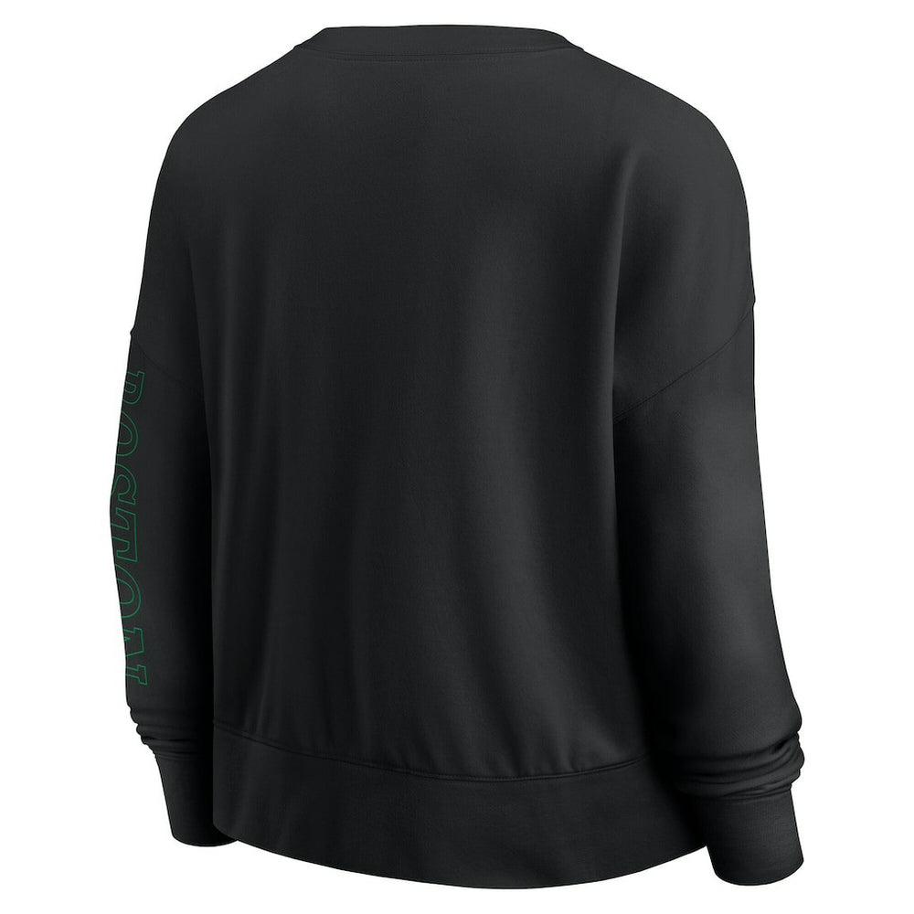 Boston Celtics Women's Oversized Game Day Pullover Sweatshirt Black - Fanatics