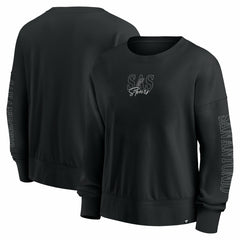 San Antonio Spurs Women's Oversized Game Day Pullover Sweatshirt Black - Fanatics
