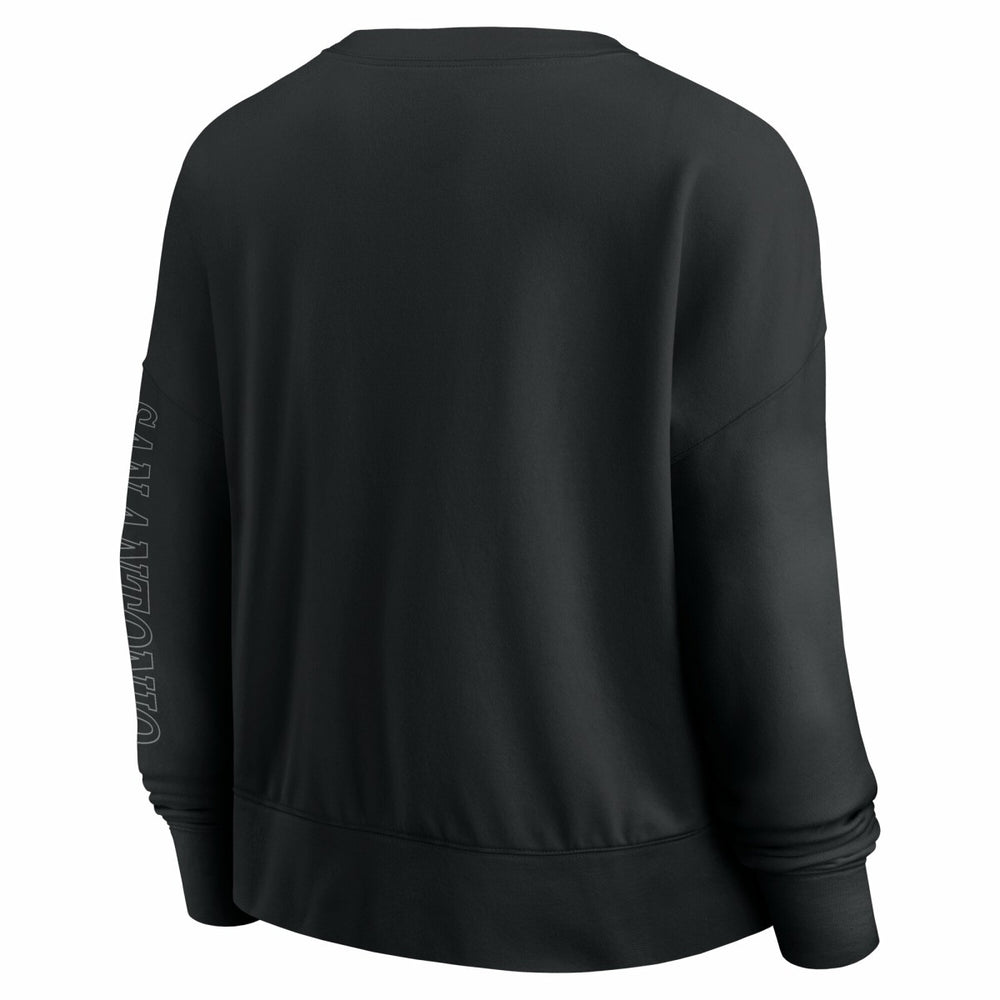 San Antonio Spurs Women's Oversized Game Day Pullover Sweatshirt Black - Fanatics