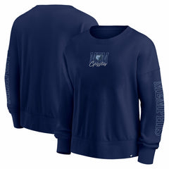 Memphis Grizzlies Women's Oversized Game Day Pullover Sweatshirt Navy - Fanatics