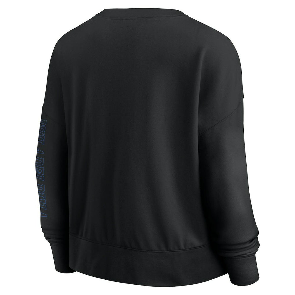 Philadelphia 76ers Women's Oversized Game Day Pullover Sweatshirt Black - Fanatics