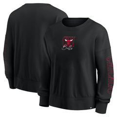 Chicago Bulls Women's Oversized Game Day Pullover Sweatshirt Black - Fanatics