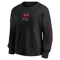 Chicago Bulls Women's Oversized Game Day Pullover Sweatshirt Black - Fanatics