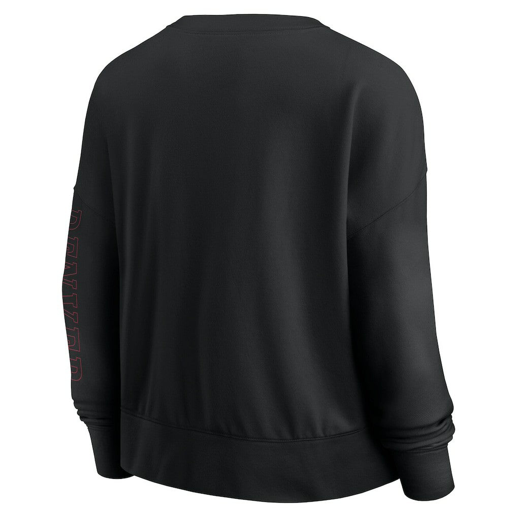 Chicago Bulls Women's Oversized Game Day Pullover Sweatshirt Black - Fanatics