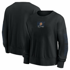 New York Knicks Women's Oversized Game Day Pullover Sweatshirt Black - Fanatics