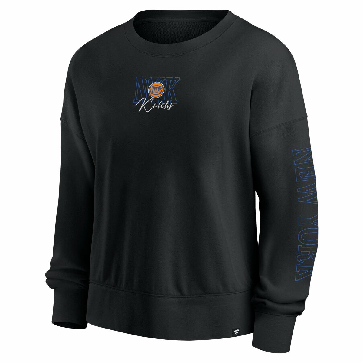 New York Knicks Women's Oversized Game Day Pullover Sweatshirt Black - Fanatics
