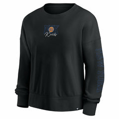 New York Knicks Women's Oversized Game Day Pullover Sweatshirt Black - Fanatics