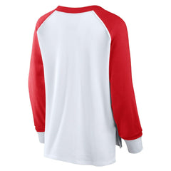 Chicago Bulls Women's Open Lane Waffle Long Sleeve V-Neck T-Shirt White - Fanatics