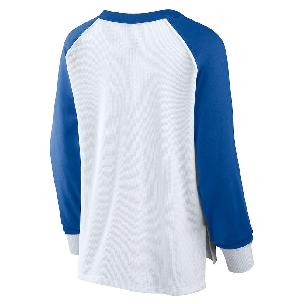 Philadelphia 76ers Women's Open Lane Waffle Long Sleeve V-Neck T-Shirt White - Fanatics